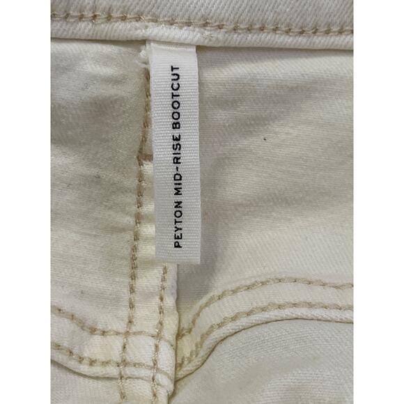 Rag & Bone Peyton Mid Rise Bootcut Jeans Ecru White Denim Sz 29 - Picture 3 of 10